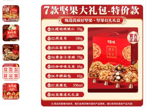 百草味堅果禮盒分量爭議 33克堅果引質疑，品牌回應非官方銷售產品